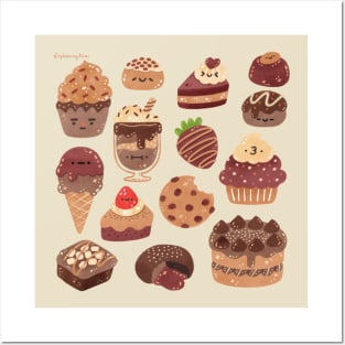 Chocolate Desserts and Sweets Posters and Art